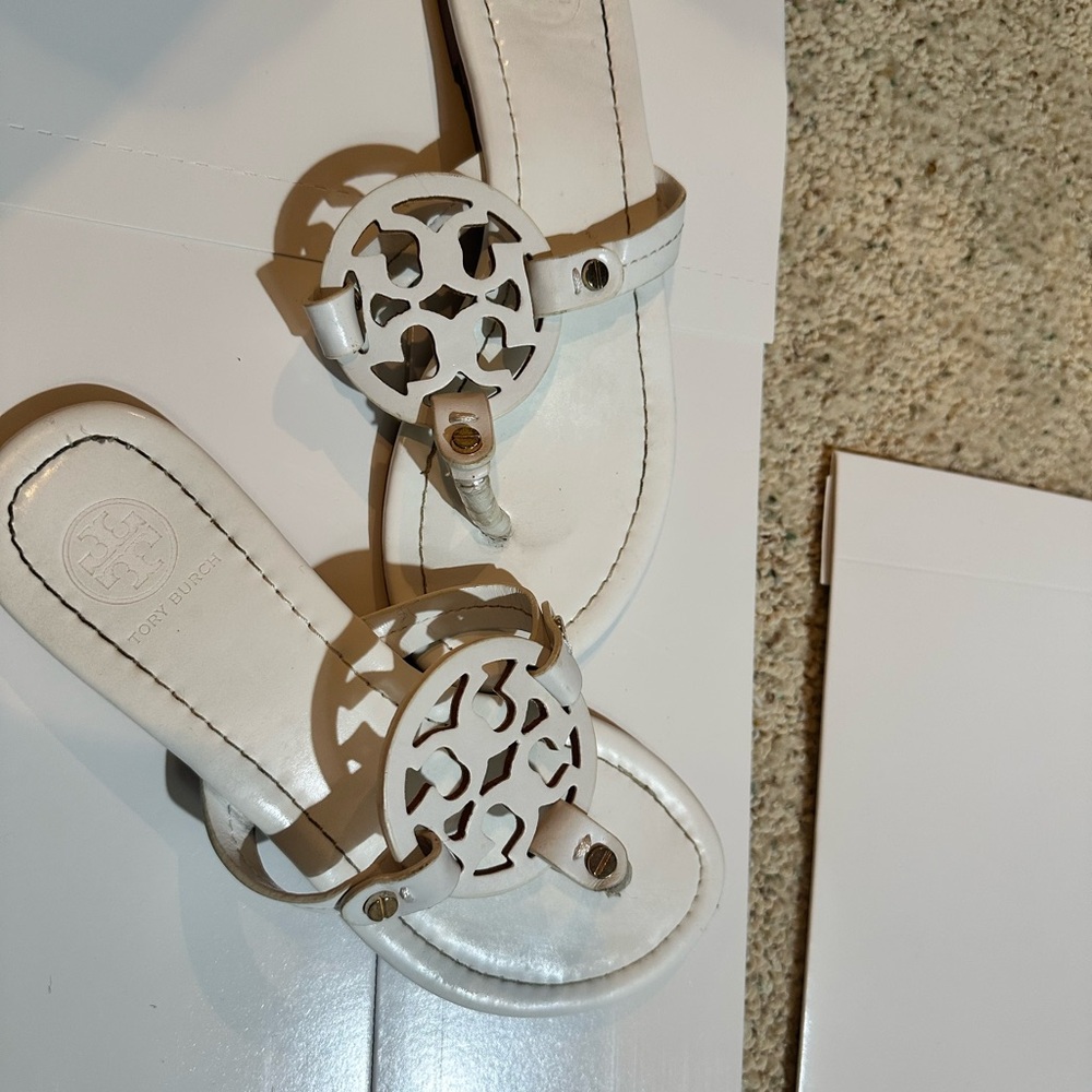 Tory Burch White Sandals